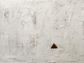 Affioramenti, 2013, tecnica mista e ferro su tavola, 150x50