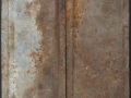 Dualità, ferro corroso su tavola, 107x76, 1999