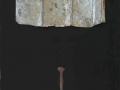 Stele n°1, ferro corroso su tavola , 175x40, 2002