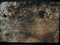 L'anima della materia, combustione su ferro e tavola con copertura in plexiglas, 68x49, 2007