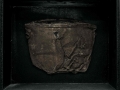 Il farsi e il rifarsi della forma, ferro combusto in scatola di legno, 36x29, 2004