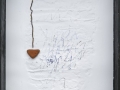 Senza titolo, 2016, grafica e ferro combusto inseriti in scatola di legno, 30x40