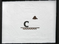 Senza titolo, 2016, grafica e ferro combusto inseriti in scatola di legno, 30x40