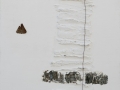 Fuga dalla materia, 60x60, tecnica mista ferro e grafica su tavola, 2015