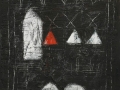 Incontri con la trascendenza, 70x70, tecnica mista su tavola, 2015