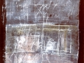 Pagina segreta 2, tecnica mista su tavola, 100x70, 2001