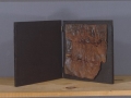 Libro d'artista, 2001, ferro corroso su tavola, 20x20