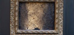 Lacerazioni 60x60, ferro corroso, smalto, cornice su tavola2020