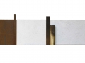 Nel silenzio, tecnica mista e ferro corroso su tavola, 177x50, 2011