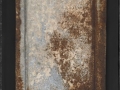Profilo del tempo 2, 80x40, ferro arrugginito e plexiglas su tavola, 2017