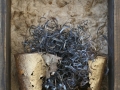 Quel che resta della memoria, 30x20, ferro e smalto in scatola, 2017