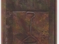 Stele, 1998, tecnica mista su ferro e legno, 35x100